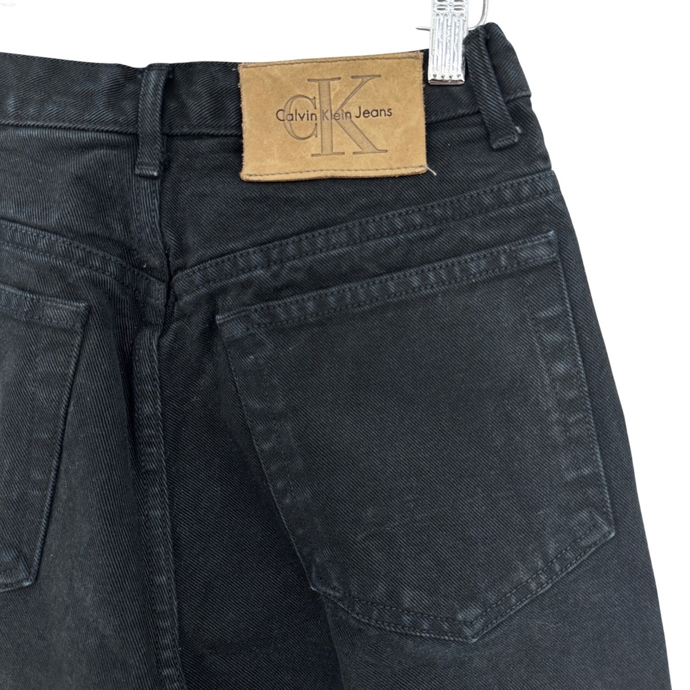 VTG Calvin Klein Jeans Womens 10 Black High Rise Straight Leg Made in USA 28x31